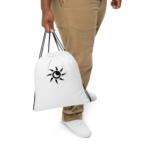 Pure White Sunstar Drawstring Bag - Image 2